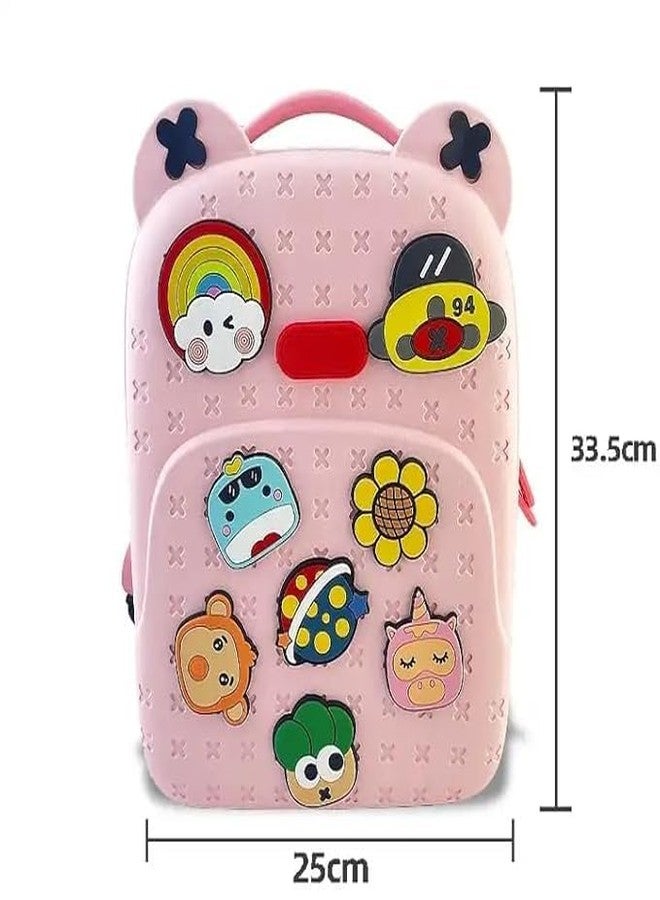 Oupstrive School Bags for Girls Waterproof Material for Fun Loving Kids School Bag, Eco-Friendly School Bags for Boys and Girls with a Tic Tac Moveable Trinkets Backpack gift for kids - Image 3